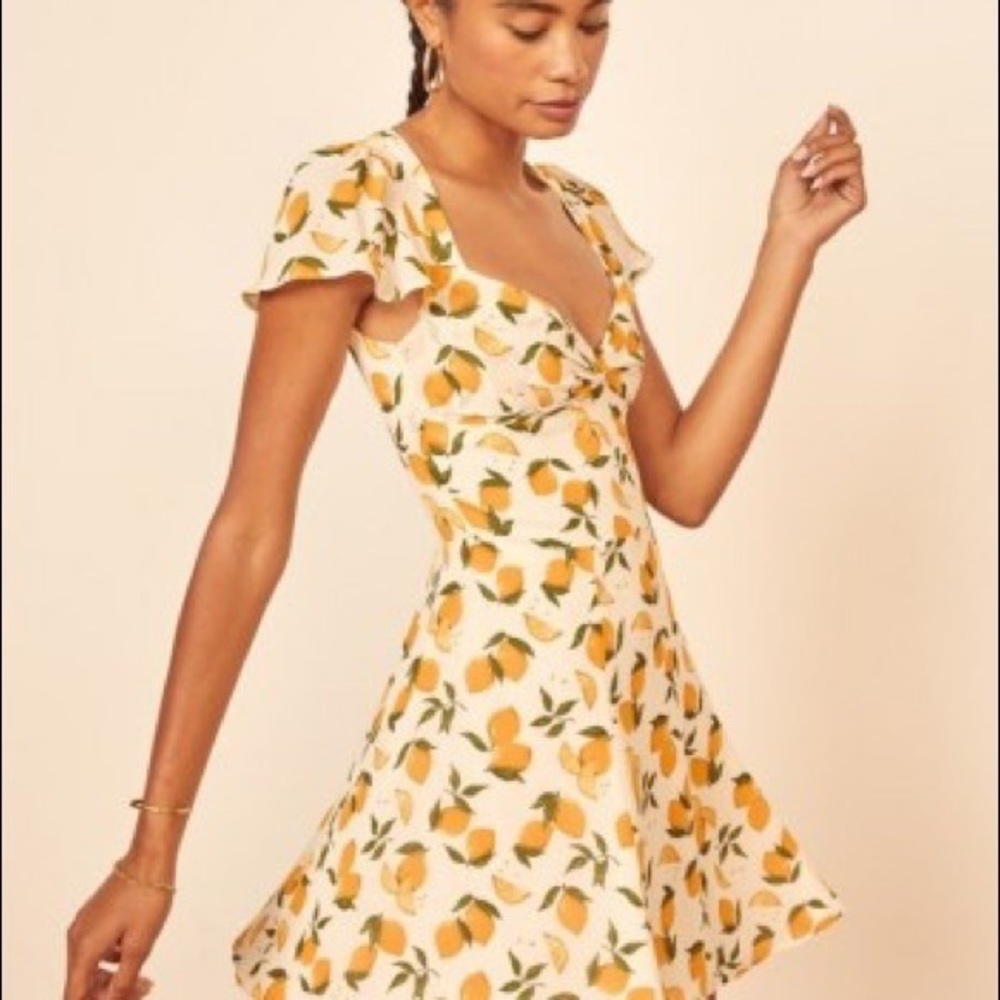 Reformation Kenni Dress in Lemonade